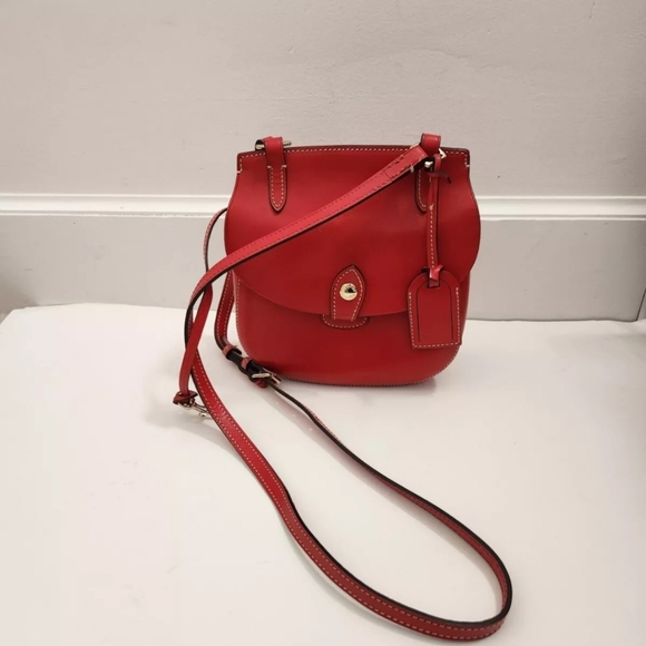 Red Dooney & Bourke Alto Collection Crossbody Bag Saddle bag Vintage - Picture 7 of 7